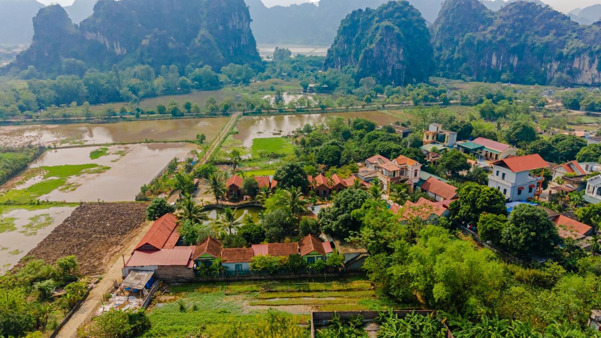 Вилла Tam Coc Green Garden Bungalow Ниньбинь Экстерьер фото