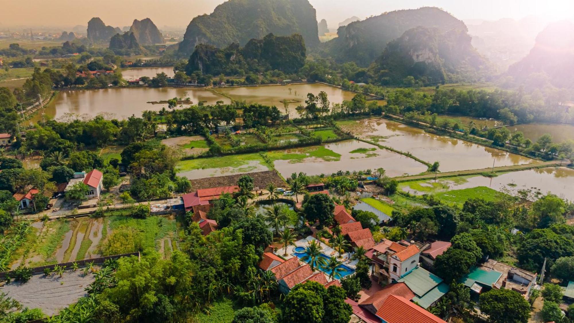 Вилла Tam Coc Green Garden Bungalow Ниньбинь Экстерьер фото